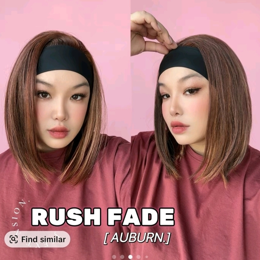 JB Extensions Auburn Headband Wig NWT